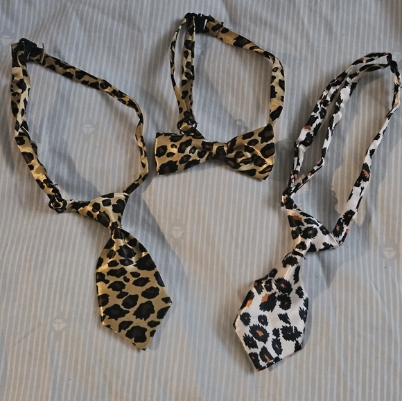 Leopard print tie and bowtie set - Picture 6 of 6